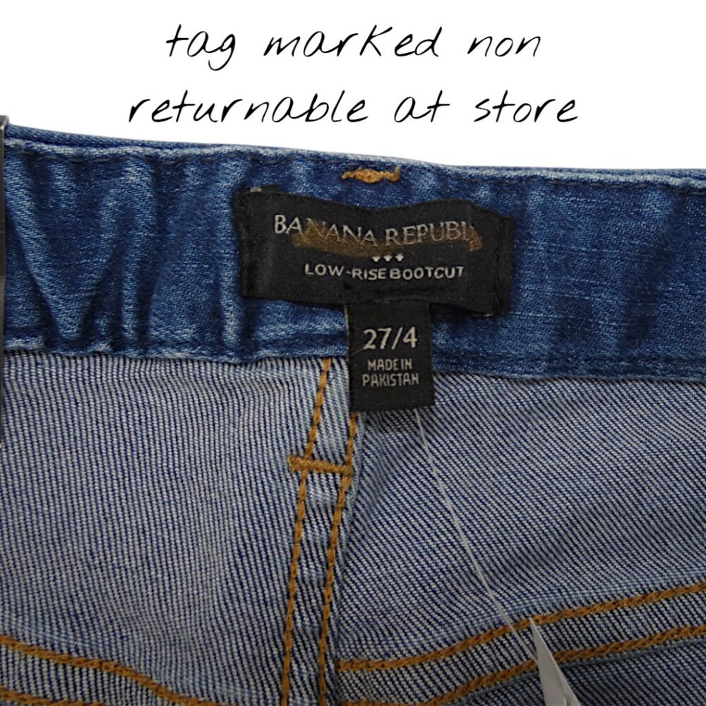 NWT Banana Republic Bootcut Jeans Women’s 27/4 Low Rise Stretch Y2K Vintage - Picture 9 of 11